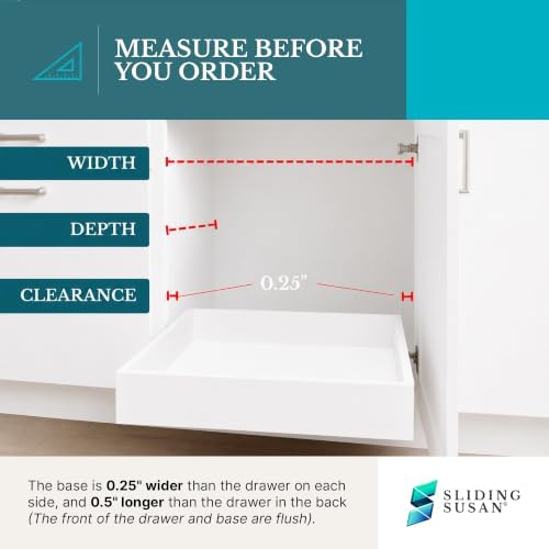 Pull-Out Cabinet Drawer Organizer 14" W x 21" D White Melamine