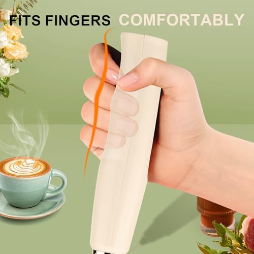 Handheld Milk Frother Wand for Coffee, Rechargeable Electric Whisk