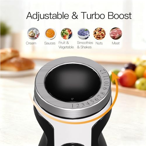 1000W Hand Blender,Multi-Attachment Immersion Blender with Chopper