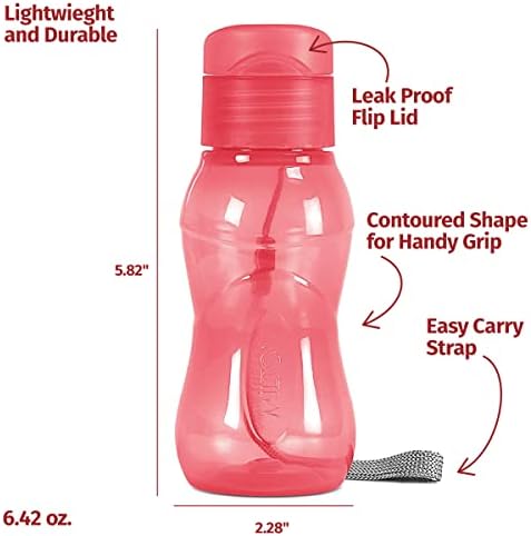 16 pack 6 oz Kids Water Bottle for School Leak Free Flip Lid- Portable Small Sports Water Bottle for Adults Carry Strap Party Favors for Kids Treats Prizes Gifts Goodie Bag Stuffers Bulk Pack