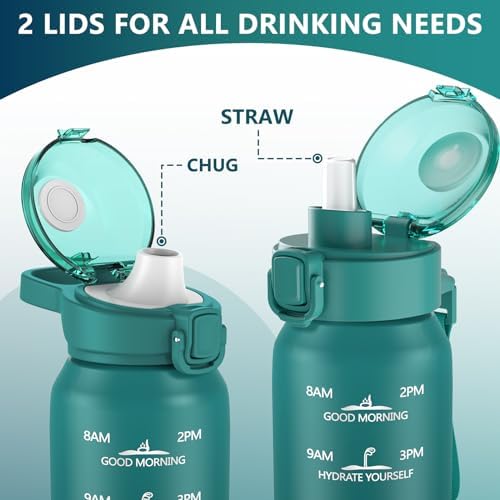 32oz Insulated Water Bottle with 2Lids(Straw Lid & Spout Lid), 1000ml Stainless Steel Water Bottle Double Walled Leakproof, Reusable Metal Bottle Keep Cold & Hot for Men, Women BLUE BLUE