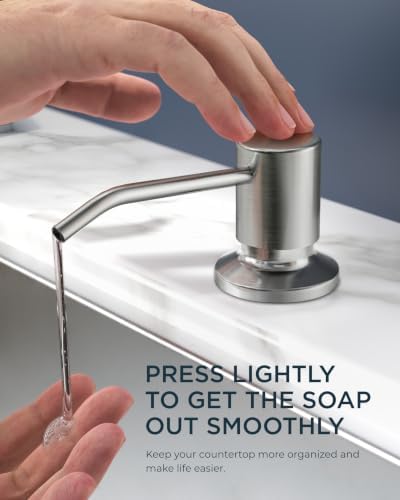 Kitchen Faucet with Soap Dispenser, Single Handle, Brushed Nickel