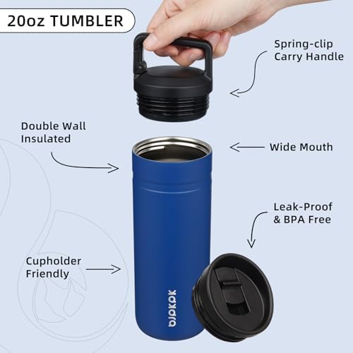 BJPKPK 20 oz Insulated Travel Water Bottle, Coffee Tumbler Stainless Steel - Image 3