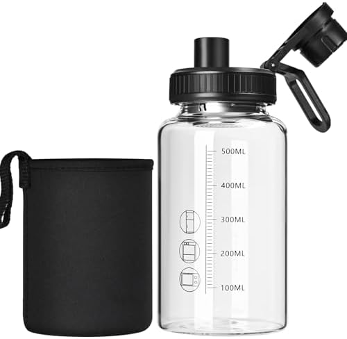Glass Shaker Bottle for Fitness Protein Mixes 22oz