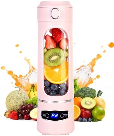 Personal Portable Blender - Smoothies & Shakes - 20Oz/600ml Large Capacity High Power Cordless Blender (Pink) by Unknown