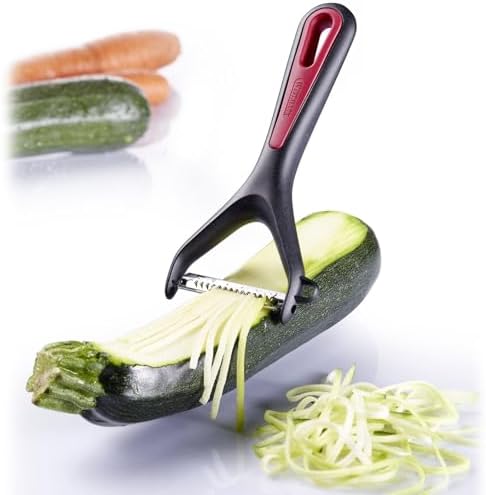 Germany Stainless Steel Julienne Vegetable Peeler (Red/Black)