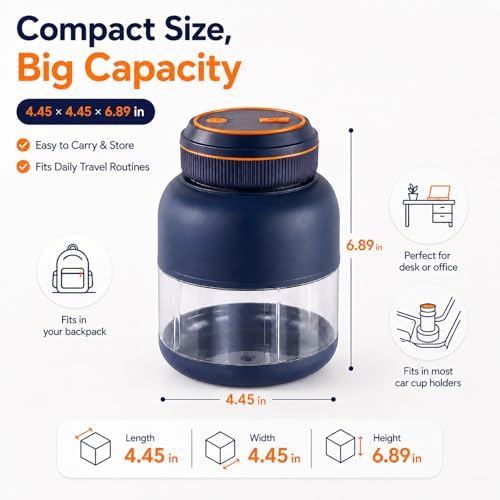 Portable Juicer 38 Blade Wireless Cup Blender Electric Fresh Bottle Mini Licuadora Portatil Personal Cupping Smoothie Single Serve Rechargeable Batidora Small with To-Go 180w It Fast - Image 6