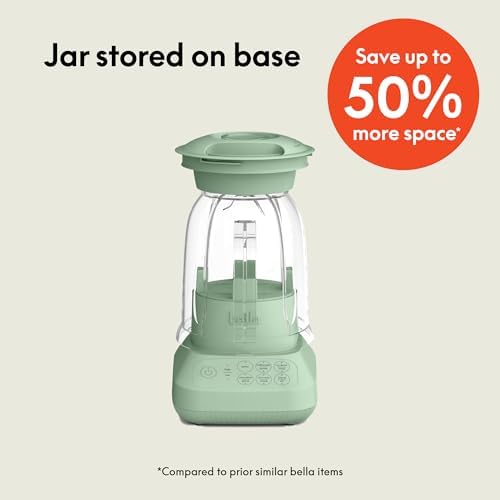 bella Fits-anywhere™ Flip & Store Blender, 48 oz, 520W, Seaglass - Image 2