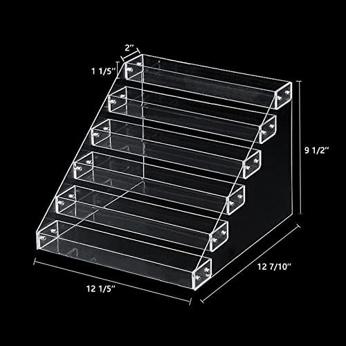 6-Tier Clear Acrylic Spice Rack for Countertops