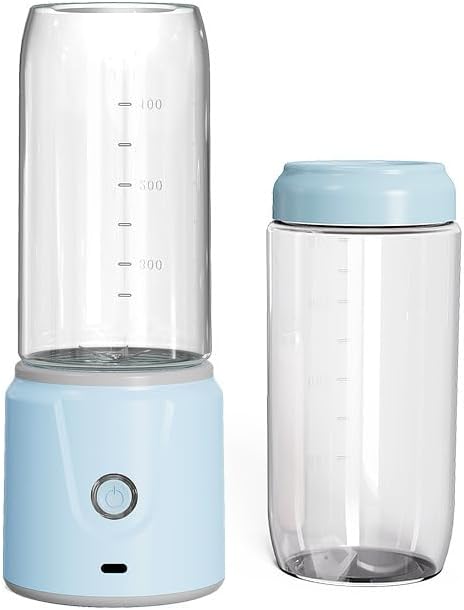 Portable Mini Blender, USB Rechargeable, Wireless Electric Personal Juice Cup for Smoothies (Blue) by Unknown