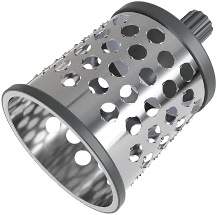 Rotary Cheese Grater, Stainless Steel, Grater & 3 Drum Blades