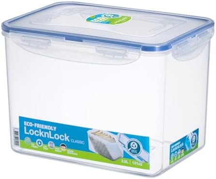 Easy Essentials Food lids/Pantry Storage/Airtight containers, BPA Free, Rectangle-16.5 Cup-for Beans, Clear