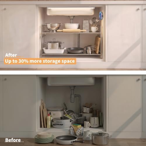 Under Sink Organizer 2 Tier Expandable bathroom Storage
