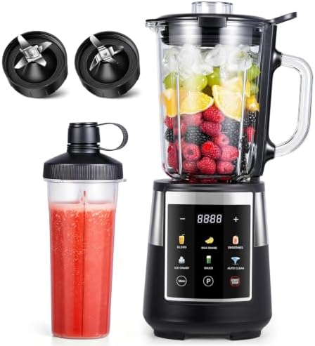 GDOR Blender for Kitchen, 1300W Glass Blender with 6 Preset Programs by GDOR