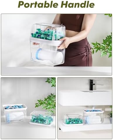 Trash Bag Dispenser Dishwasher Pods Container Under Sink Organizer