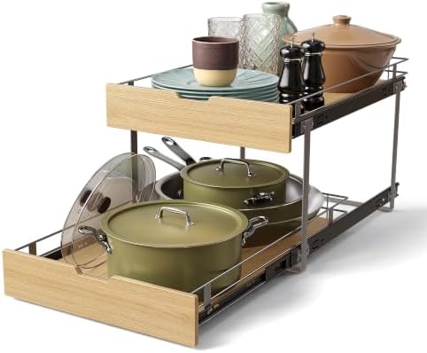 2 Tier Pull Out Cabinet Organizer