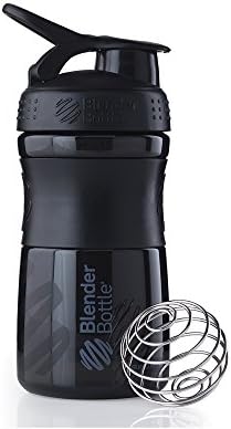 BlenderBottle SportMixer Tritan Grip Shaker Bottle, Black/Black, 20-Ounce by BlenderBottle