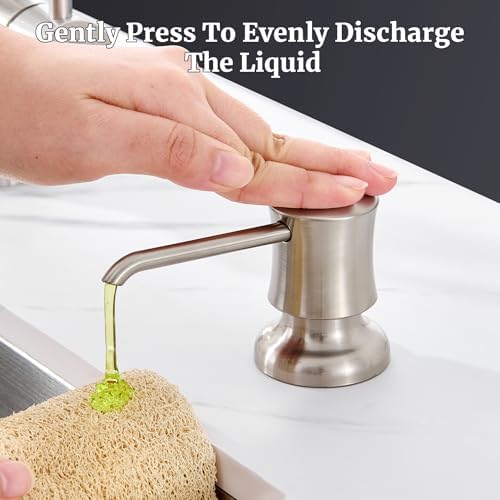 Soap Dispenser for Kitchen Sink, Soap Pump Brushed Nickel