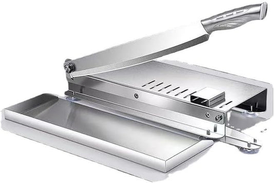 Household Cutting Guillotine,Meat Slicer Bone Cutter,Manual Frozen Meat Ribs Chopper,Stainless Beef Cutter Machine For Rib Fish Chicken Beef,L