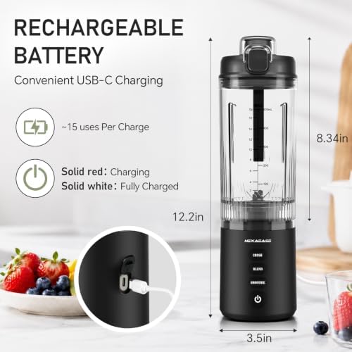 Portable Blender Personal Juicer for Shakes Smoothies with Insulated Sleeve - Image 6