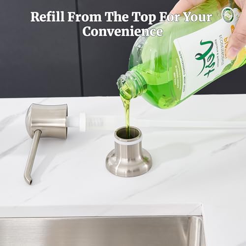 Soap Dispenser for Kitchen Sink, Soap Pump Brushed Nickel