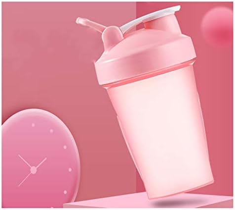 400 ML Shaker Bottle-Perfect for Protein Shake and Pre Work Out-BPA free,Leak Proof,w. Stainless Steel Whisk Ball,Wide Mouth-Classic Shaker Bottle-2 Packs (16OZ-400ML, PURPLE&PINK) - Image 2