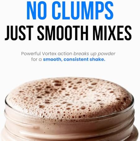VELOMIX 24oz Electric Protein Shaker Bottle for Protein Mixes, Blue - Image 3