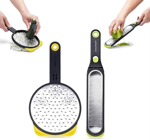 Dreamfarm Kitchen Grater Set - Black, Green & Yellow, Set of 2 by Dreamfarm