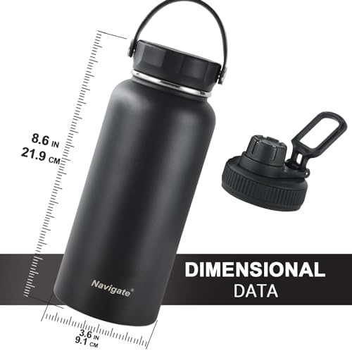 32oz Insulated Water Bottle for Sports, Keep Cold 24H