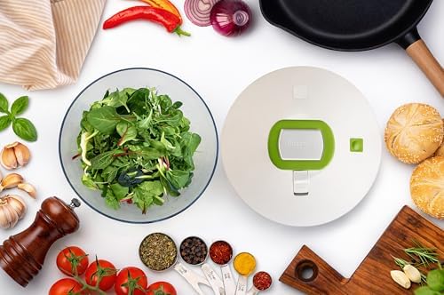 Large 6.2-Quart Collapsible Salad Spinner and Leafy Green Washer