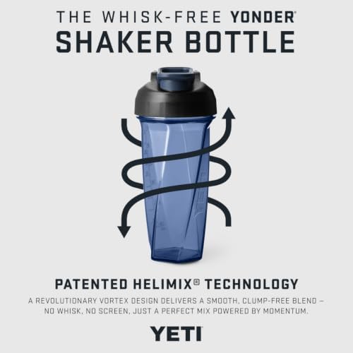 YETI Yonder Helimix Vortex Blender Shaker Bottle Holds up to 20oz | No Blending Ball or Whisk | USA Made | Portable Pre Workout Whey Protein Drink Shaker Cup | Dishwasher Safe, Rescue Red (Pack of 2) - Image 2