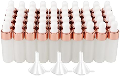 Kesell 50 Pack 5ml Glass Dropper Bottles for Essential Oils by Kesell