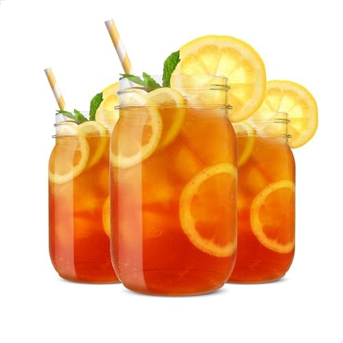POP 16oz Mason, Premium Quality, Recyclable, Unbreakable & Crystal Clear Plastic Drinking Jar, 12 Count (Pack of 1)
