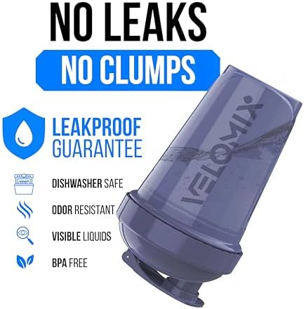 VELOMIX 4 Pack 20oz Protein Shaker Bottle for Protein Mixes, Blue Mirage - Image 3