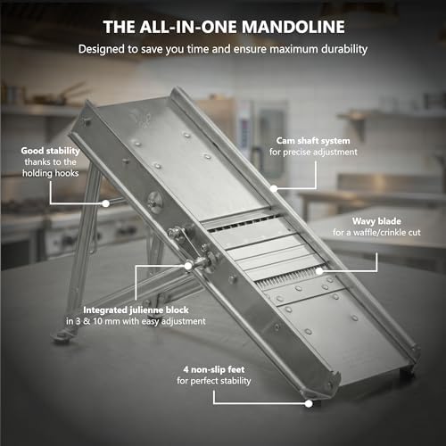 Bron Coucke - Stainless Steel Mandoline Slicer, Fries, Julienne & Waffle - Image 5