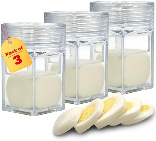 Pack of 3 Egg Shaper - Egg Cuber Square Egg Mold - Hard Boiled Eggs Maker for Square Boiled Egg Dicer for Eggs - Boiled Egg Mold Press.