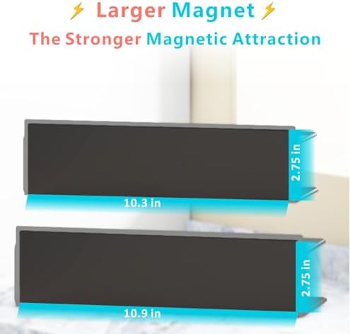 Magnetic Spice Rack For Refrigerator, Magnetic Fridge Shelf For Kitchen, Magnetic Shelf For Fridge Space Saving Black 4 Pack With Magnetic Paper Towel Holder