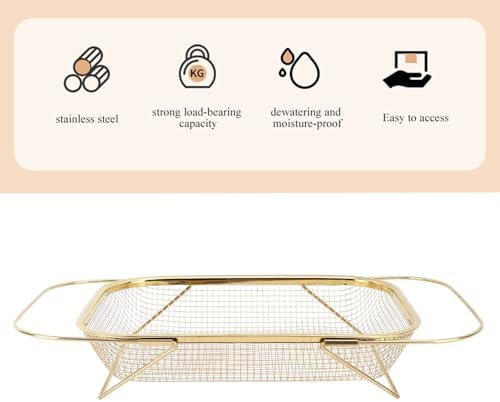 Over the Sink Colander Fine Mesh Expandable 18.1in