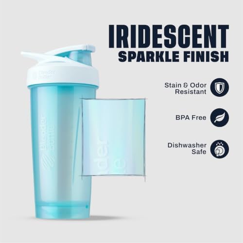 BlenderBottle Sport Flip Tritan Shaker Bottle 28 oz Blue Haze - Image 4