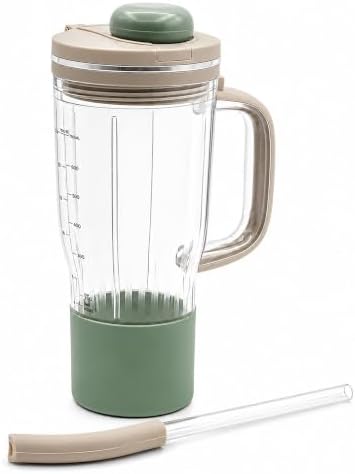 26oz Travel Tumbler for Ninja BlendBOSS Personal Blender (Stone Mint) by CUTIECLUB