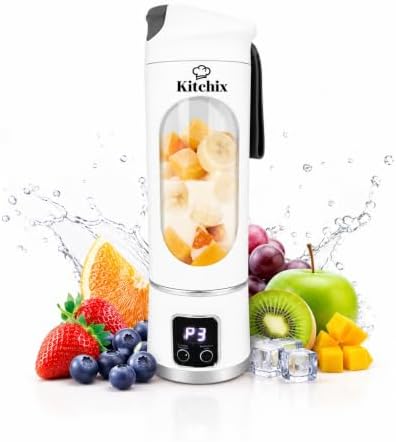 Portable Blender for Smoothies & Juice, USB-C Rechargeable, 450ml by Kitchix