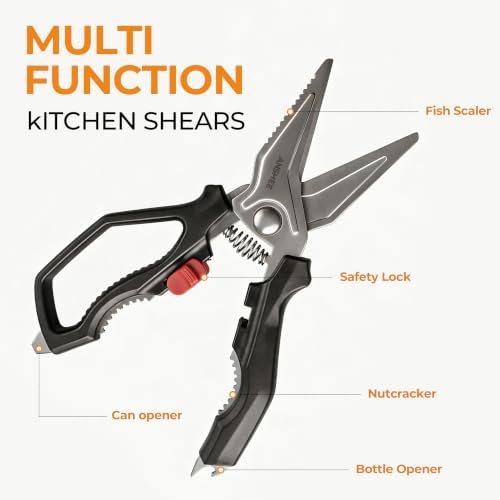 Heavy Duty Kitchen Scissors, Poultry Shears for Meat & Bone