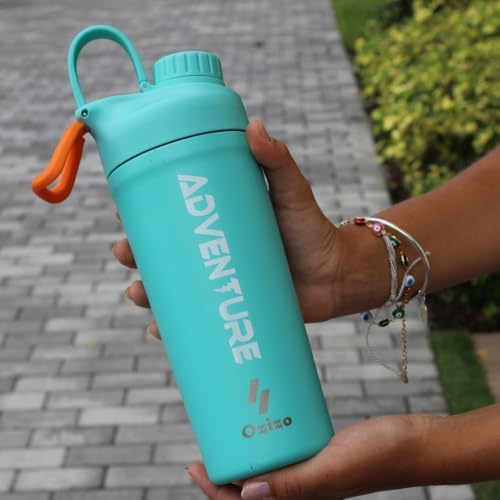 Ozizo 2 Pack Stainless Steel Insulated Protein Shaker Bottle for Protein Mixes, 28oz Leak Proof Shaker Cup with Wire Whisk Ball, White - Image 5