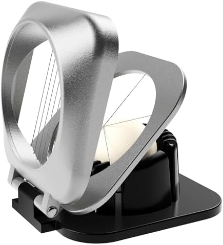 Multipurpose 3 in 1 Heavy Duty Egg Slicer,Stainless Steel Wire,Black Sliver by Yuzxaun
