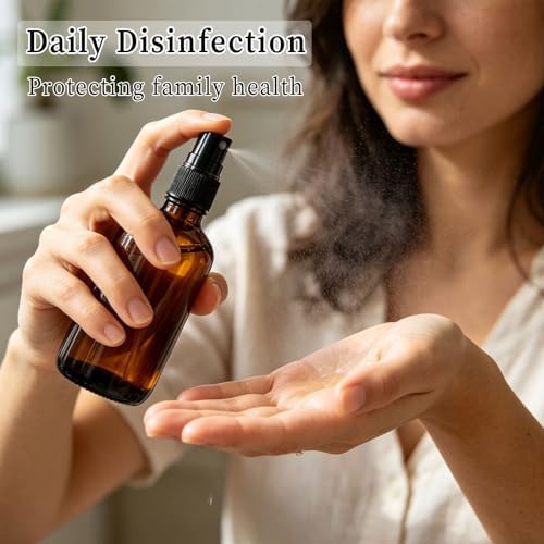 4oz Amber Glass Spray Bottles for Essential Oils,Empty Containers(7 PACK) - Image 5