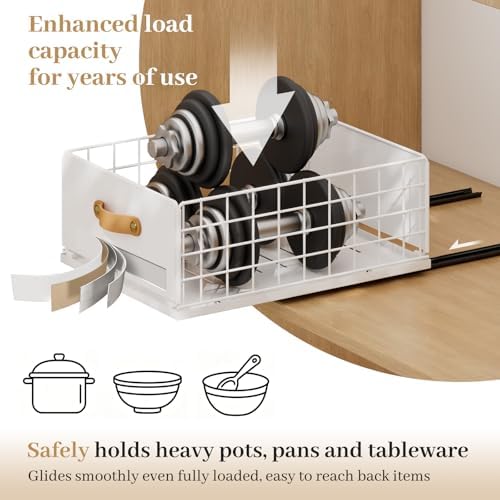 Pull Out Cabinet Organizer, Slide-Out Pantry Shelves, Fits Framed Cabinets