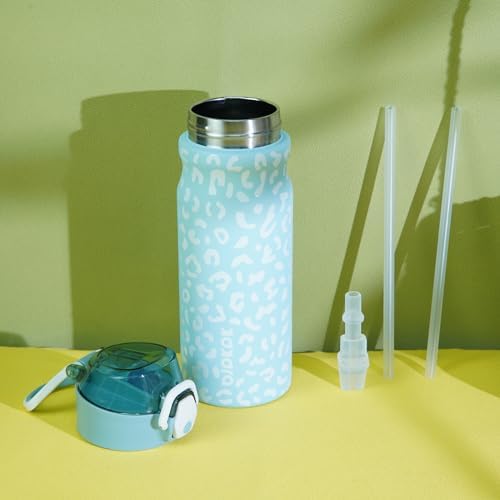BJPKPK 18 oz Water Bottle with Straw & Handle, Insulated Stainless Flask - Image 6