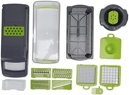LICAEVEY Vegetable Grater Cutter Chopper for Fruit Potato Carrot (Grey - Image 2