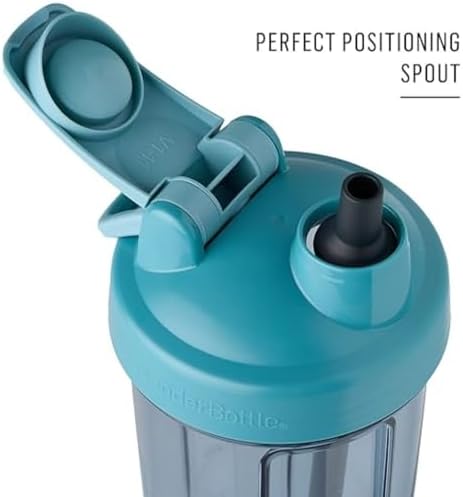 BlenderBottle Stay-In-Bottle Reusable Silicone Straws for BlenderBottle Shaker Bottles, Black and Blue (2 Pack) - Image 3