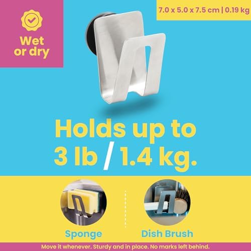 Magnetic Sponge Holder, Stainless Steel Kitchen Organizer